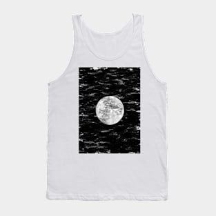 Full Moon Abstract Sketch Center. For Moon Lovers. Tank Top